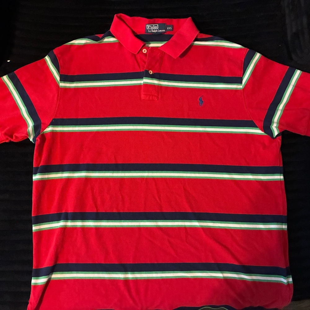 Ralph Lauren Red Striped Polo Shirt